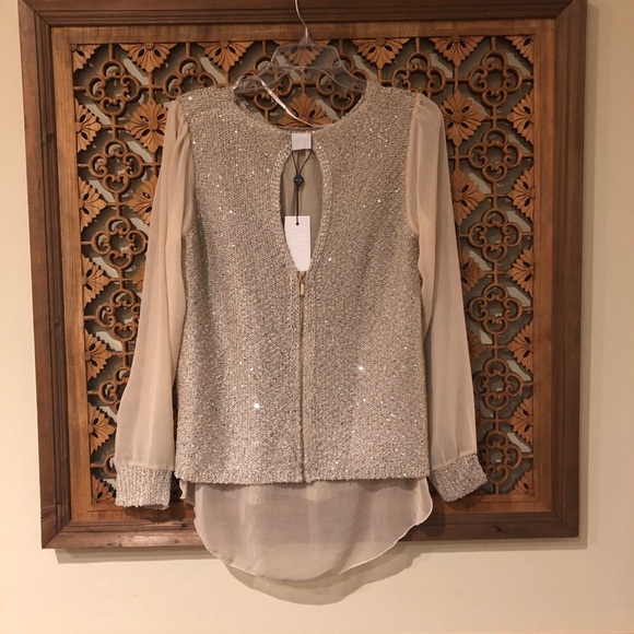 vero moda sequins, sheer and keyhole back zipper - Picture 5 of 10